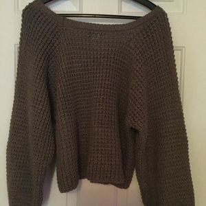 Chunky brown, crochet sweater